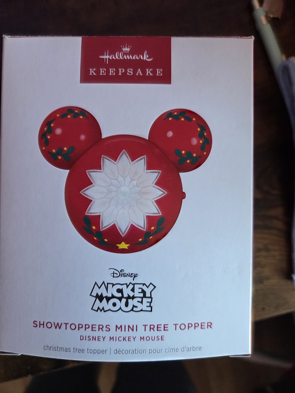 Hallmark Keepsake Disney Mickey Mouse Red Holiday Mini Tree Topper